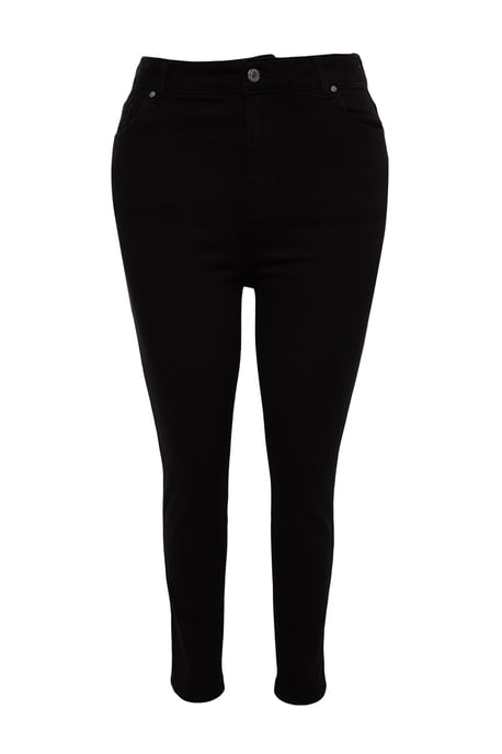 Trendyol Curve Dam Svart Enfärgad Skinny Hög midja Plus size Jeans - Image 5