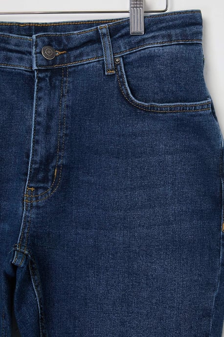 TRENDYOL MAN Herr Mörkblå Enfärgad Skinny Normal midja Jeans - Image 5