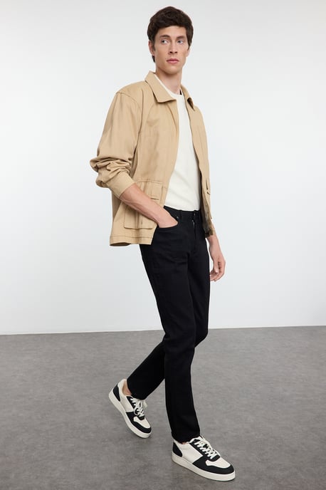 TRENDYOL MAN Herr Svart Enfärgad Skinny Normal midja Jeans - Image 2