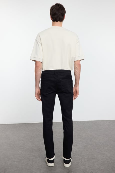 TRENDYOL MAN Herr Svart Enfärgad Skinny Normal midja Jeans - Image 4