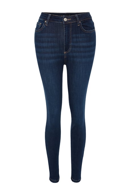 TRENDYOLMİLLA Women's Blue Plain Skinny High Waist Jeans - Image 4