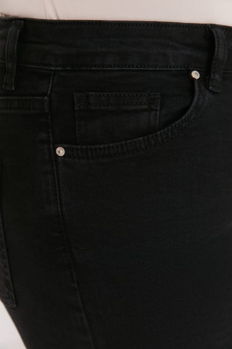 Trendyol Curve Dam Svart Enfärgad Skinny Hög midja Plus size Jeans - Image 3