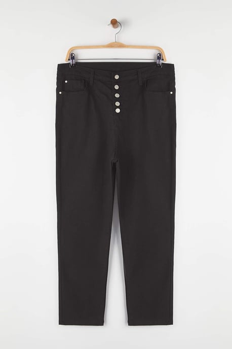 Trendyol Curve Dam Svart Enfärgad Skinny Hög midja Plus size Jeans - Image 4