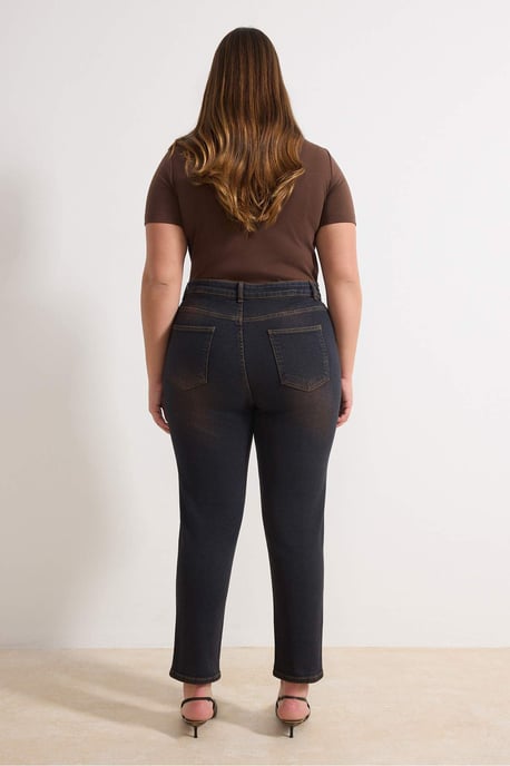 Trendyol Curve Dam Brun Enfärgad Skinny Hög midja Plus size Jeans - Image 3