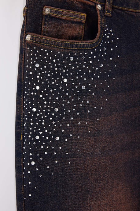 Trendyol Curve Dam Brun Enfärgad Skinny Hög midja Plus size Jeans - Image 5