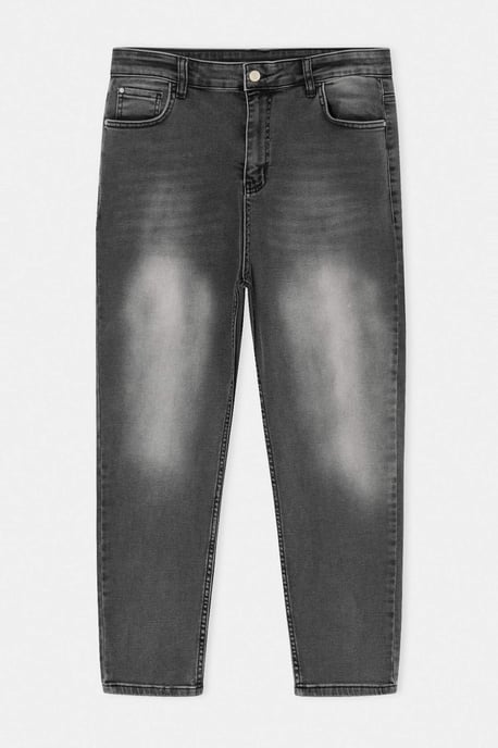 Trendyol Curve Dam Grå Enfärgad Skinny Hög midja Plus size Jeans - Image 3
