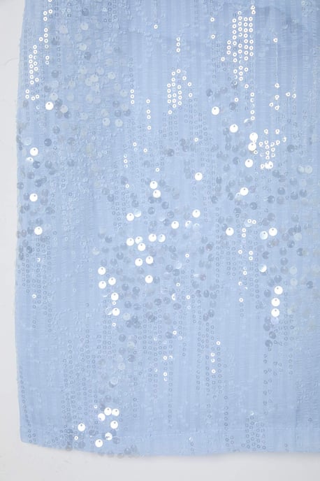 TRENDYOLMİLLA Dames Blauw Effen Midi Rokken - Image 3