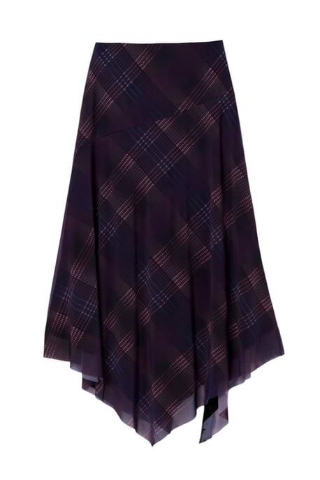 TRENDYOLMİLLA Dam Svart Rutig Midi Asymmetrisk Asymmetrisk Kjolar - Image 2