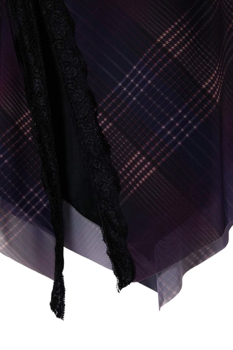 TRENDYOLMİLLA Dam Svart Rutig Midi Asymmetrisk Asymmetrisk Kjolar - Image 3