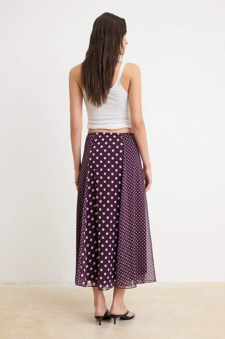 TRENDYOLMİLLA Dames Bordeaux Geruit Midi A-lijn Rokken - Image 3