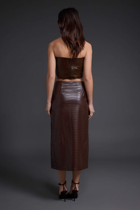 TRENDYOLMİLLA Dames Effen Midi Kokerrok- rok Rokken - Image 3