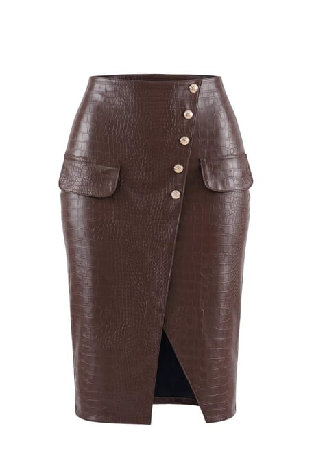TRENDYOLMİLLA Dames Effen Midi Kokerrok- rok Rokken - Image 4