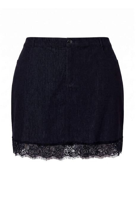 Trendyol Curve Dam Mörkblå Enfärgad Kort / Mini Plus size Kjolar - Image 4