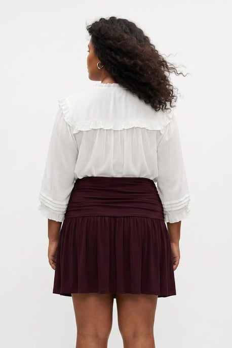 Trendyol Curve Dam Brun Enfärgad Kort / Mini Skater Plus size Kjolar - Image 2
