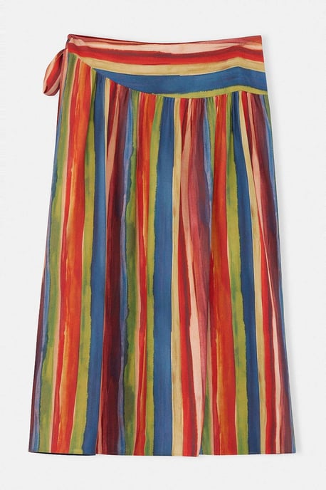 Trendyol Curve Dam Flerfärgad Randig Kort / Mini Plus size Kjolar - Image 5