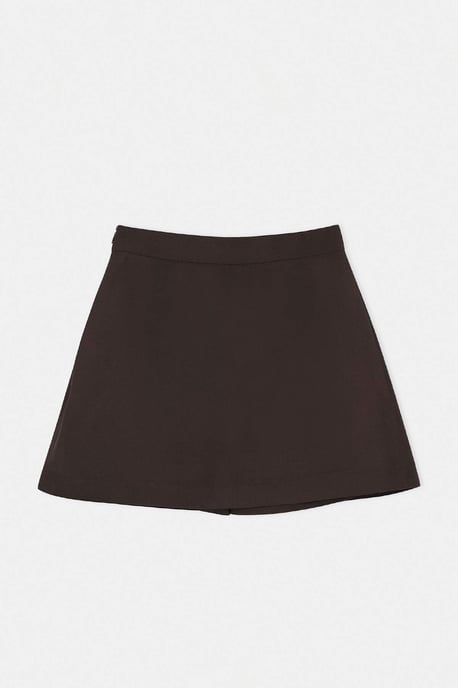 TRENDYOLMİLLA Dames Bruin Effen Kort / Mini Skort Rokken - Image 5
