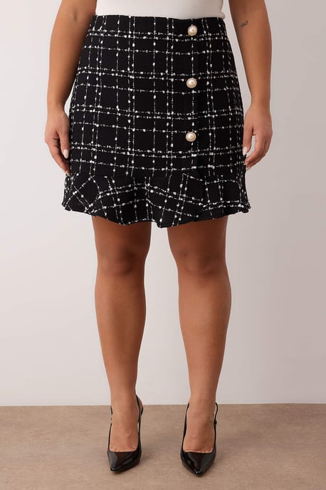 Trendyol Curve Dam Svart Randig Kort / Mini Plus size Kjolar - Image 2