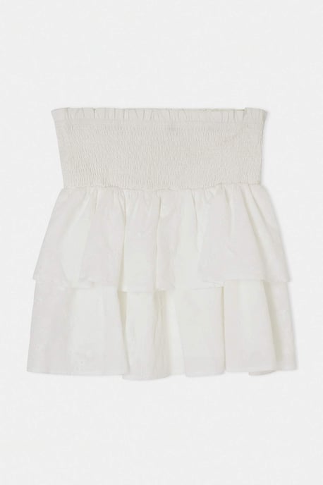 Trendyol Curve Dam Vit Blommig Kort / Mini Plus size Kjolar - Image 5