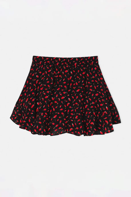 Trendyol Curve Dames Zwart Bloemen Kort / Mini Grote maten Rokken - Image 5