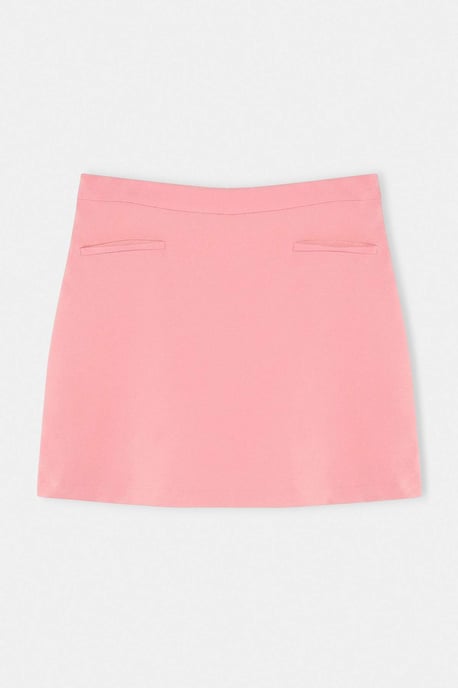 Trendyol Curve Dam Rosa Enfärgad Kort / Mini Plus size Kjolar - Image 4