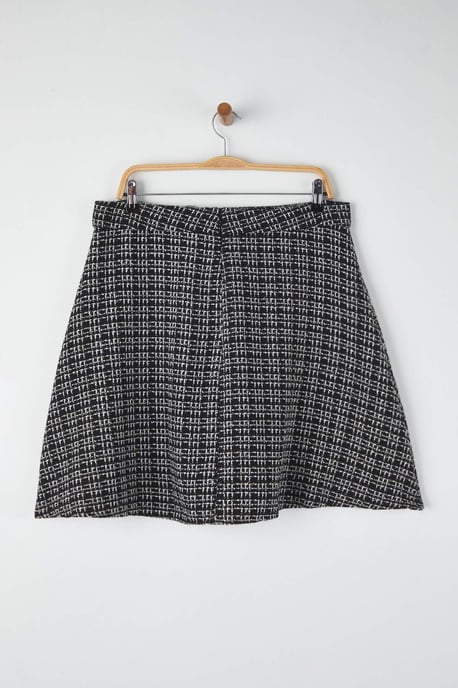 Trendyol Curve Dam Svart Enfärgad Kort / Mini Plus size Kjolar - Image 5