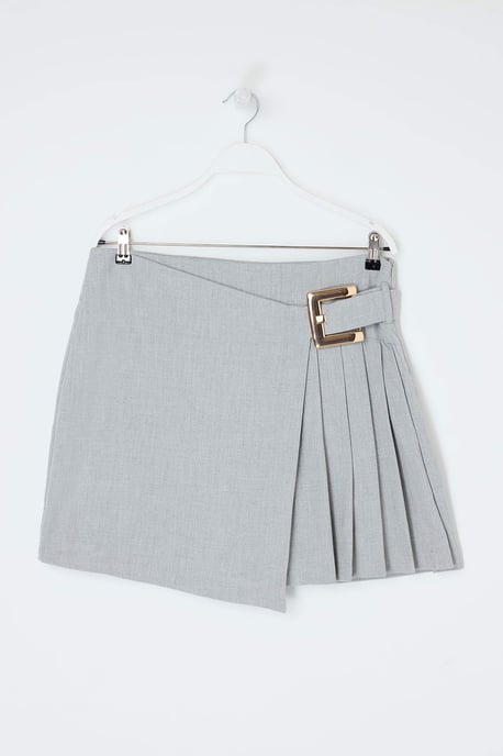 Trendyol Curve Dam Grå Enfärgad Kort / Mini Plus size Kjolar - Image 2