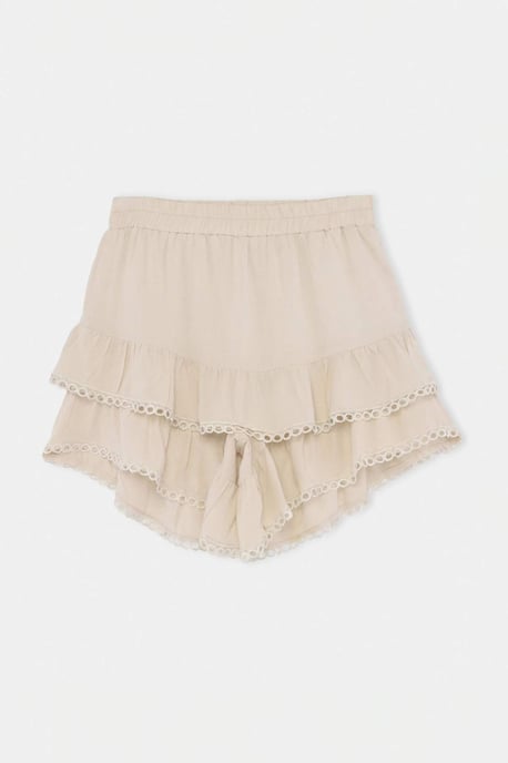 TRENDYOLMİLLA Women's White Plain Short / Mini Skort Skirts - Image 4