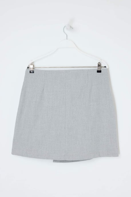 Trendyol Curve Dam Grå Enfärgad Kort / Mini Plus size Kjolar - Image 4