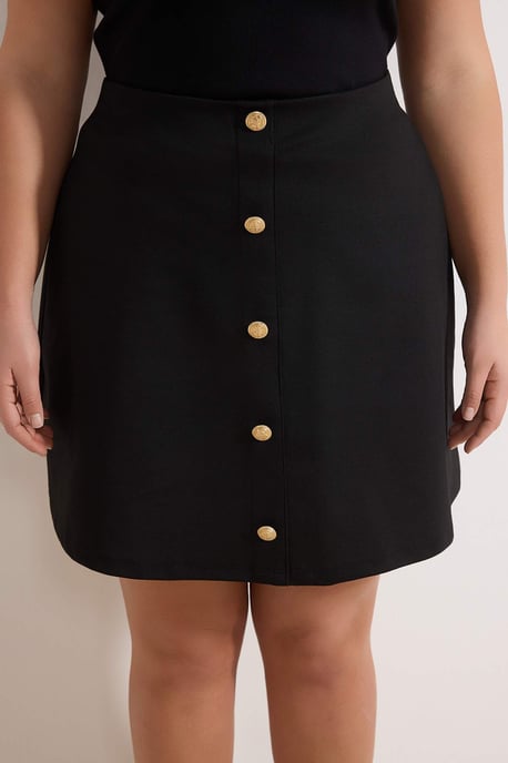 Trendyol Curve Dam Svart Enfärgad Kort / Mini Plus size Kjolar - Image 5