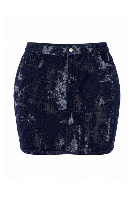 Trendyol Curve Dam Mörkblå Enfärgad Kort / Mini Plus size Kjolar - Image 4