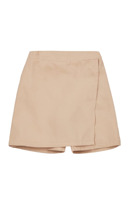 TRENDYOLKIDS Flickor Beige Enfärgad Kort / Mini Basic A-linje Kjolar - Image 4