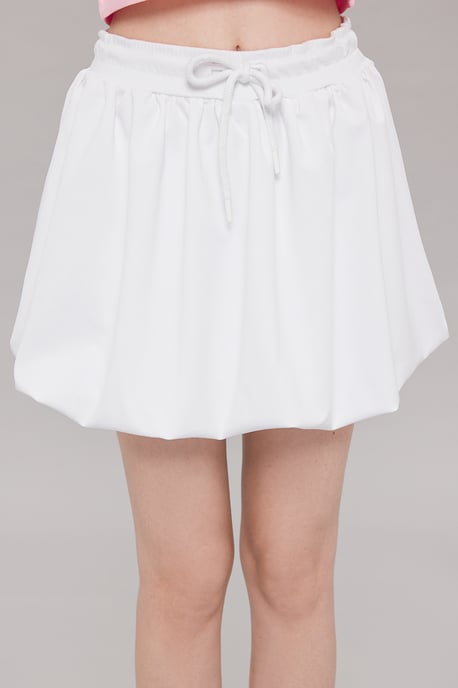 TRENDYOLMİLLA Women's White Plain Short / Mini Bubble skirt Balloon Skirts - Image 2