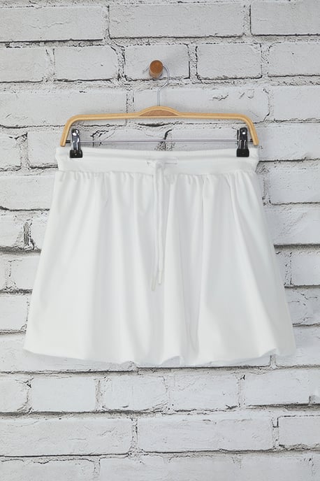 TRENDYOLMİLLA Women's White Plain Short / Mini Bubble skirt Balloon Skirts - Image 4