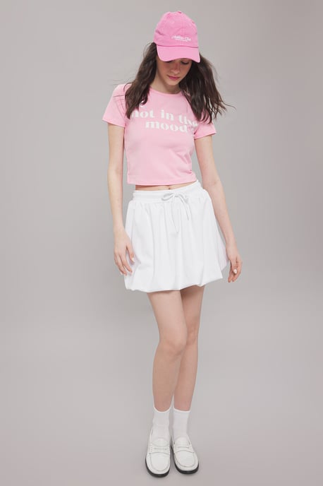 TRENDYOLMİLLA Women's White Plain Short / Mini Bubble skirt Balloon Skirts - Image 6