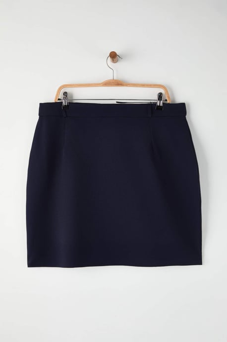 Trendyol Curve Dam Mörkblå Enfärgad Kort / Mini Plus size Kjolar - Image 4