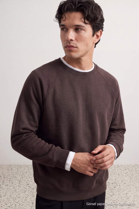 TRENDYOL MAN Men's Plain Long Oversize Sweatshirts - Image 3