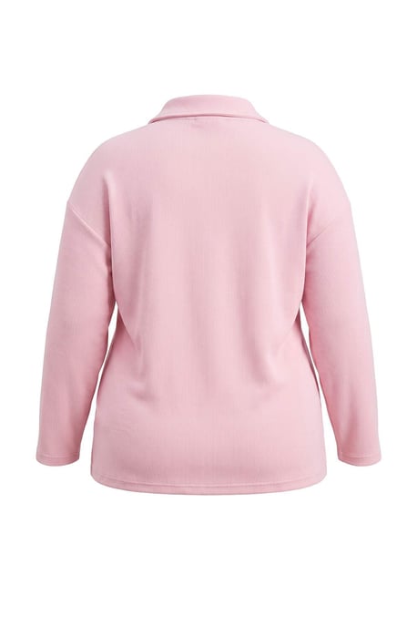 Trendyol Curve Dam Rosa Enfärgad Lång Oversize Plus size Sweatshirts - Image 4