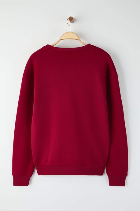 TRENDYOL MAN Herr Röd Blommig Lång Oversize Sweatshirts - Image 5