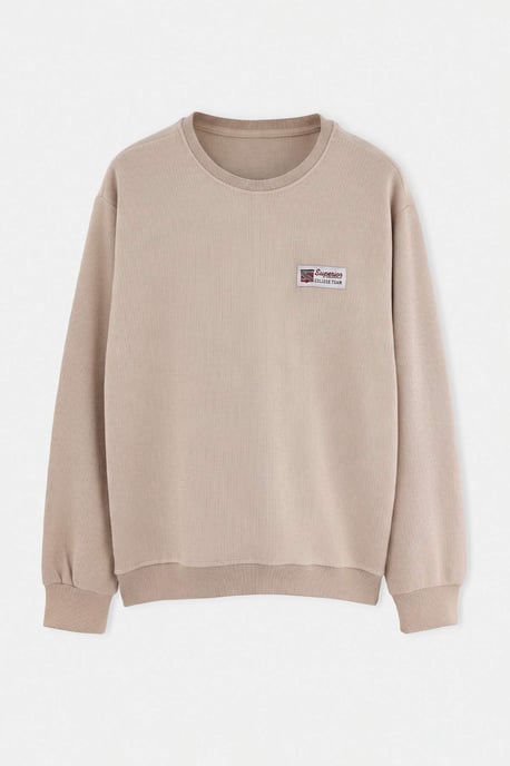 TRENDYOL MAN Men's Gray Slogan Long Oversize Sweatshirts - Image 3