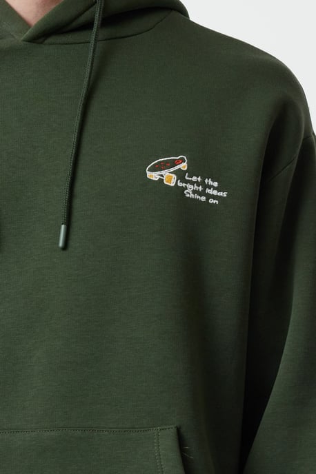 TRENDYOL MAN Men's Khaki Slogan Long Oversize Sweatshirts - Image 2