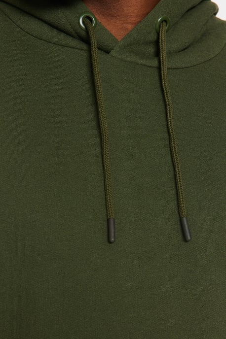 TRENDYOL MAN Herr Khaki Enfärgad Lång Oversize Plus size Sweatshirts - Image 4