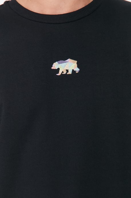 TRENDYOL MAN Herr Svart Enfärgad Lång Oversize Sweatshirts - Image 3