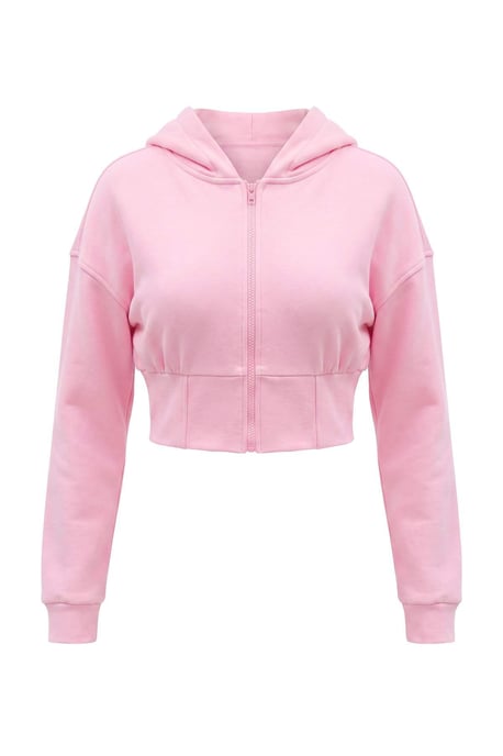 TRENDYOLMİLLA Dames Roze Effen Lang Getailleerd Sweatshirts - Image 5