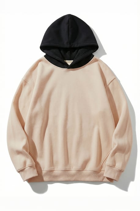 TRENDYOL MAN Men's Beige Slogan Long Oversize Sweatshirts - Image 1