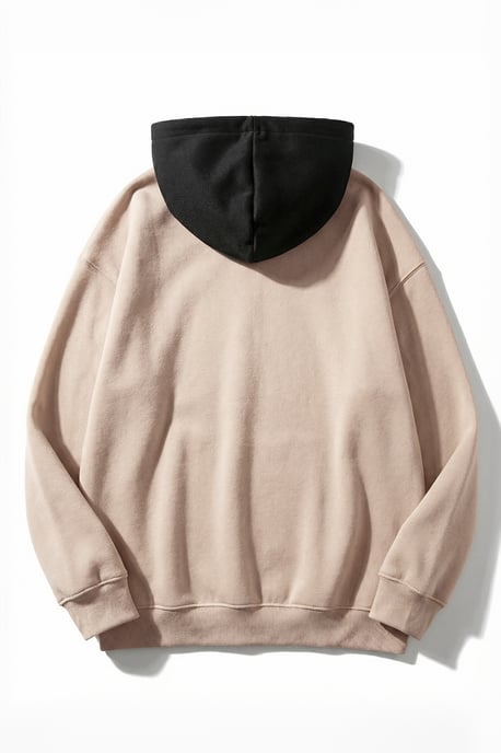 TRENDYOL MAN Men's Beige Slogan Long Oversize Sweatshirts - Image 2