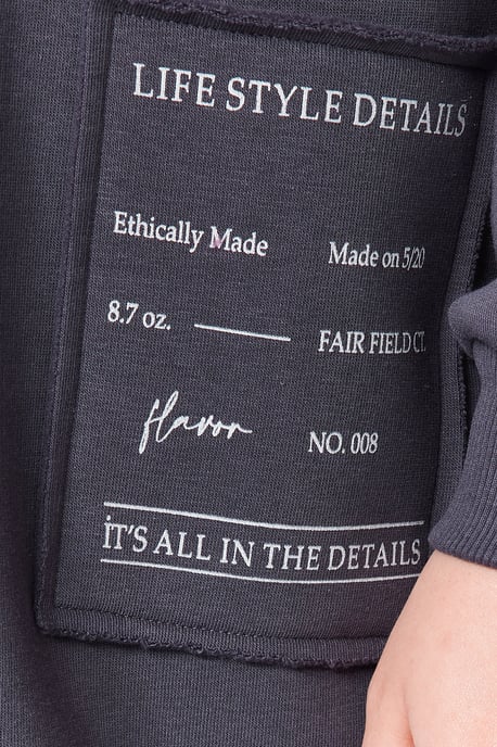 Trendyol Curve Dam Grå Slogan Lång Relaxed fit Plus size Sweatshirts - Image 3