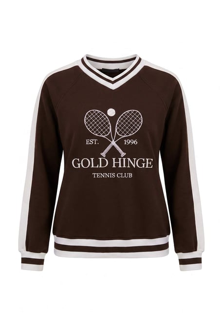 TRENDYOLMİLLA Dames Bruin Colorblock Lang Oversized Sweatshirts - Image 5