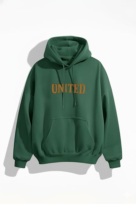 TRENDYOL MAN Unisex Green Slogan Long Oversize Plus Size Sweatshirts - Image 3