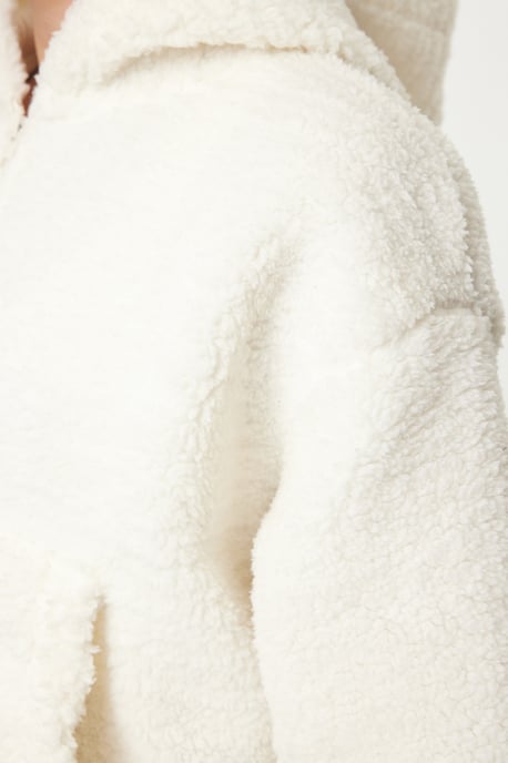 TRENDYOLMİLLA Dam Ecru Enfärgad Lång Relaxed fit Sweatshirts - Image 3