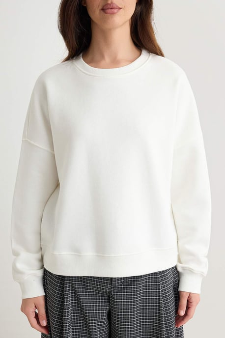 TRENDYOLMİLLA Dames Effen Driekwart mouw Oversized Sweatshirts - Image 2